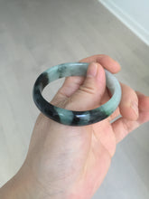 Load image into Gallery viewer, 47mm Certified Type A 100% Natural dark green Jadeite Jade oval bangle AH93-4483
