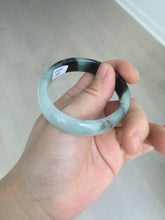 Load image into Gallery viewer, 47mm Certified Type A 100% Natural dark green Jadeite Jade oval bangle AH93-4483
