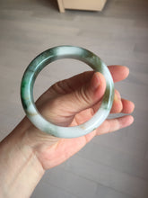 Load image into Gallery viewer, 59mm Certified Type A 100% Natural sunny green/white/brown/black Jadeite Jade bangle BK36-8353
