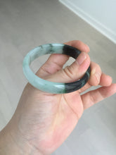 Load image into Gallery viewer, 47mm Certified Type A 100% Natural dark green Jadeite Jade oval bangle AH93-4483
