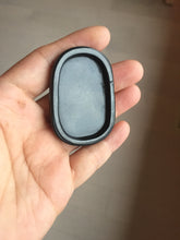 Load image into Gallery viewer, 100% Natural dark green/black jadeite jade(Mocui, 墨翠) three sheep Pendant/handhold worry stone BL129
