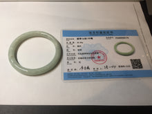 Load image into Gallery viewer, 56mm Certified Type A 100% Natural light green round cut Jadeite Jade bangle F138-8176
