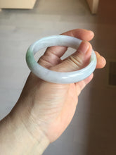 Load image into Gallery viewer, 51mm certified 100% natural Type A icy watery light green purple oval jadeite jade bangle PB209-2837
