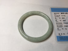 Load image into Gallery viewer, 56mm Certified Type A 100% Natural light green round cut Jadeite Jade bangle F138-8176
