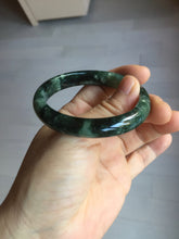 Load image into Gallery viewer, 50.5mm Certified type A 100% Natural oily dark green oval Jadeite Jade bangle PD131-6248
