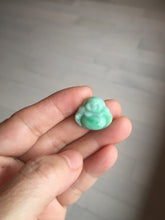 Load image into Gallery viewer, Certified 100% Natural type A sunny green happy Buddha jadeite Jade pendant PB68-5104
