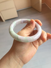 Load image into Gallery viewer, 59.5mm certified Type A 100% Natural light green sunny green light purple Jadeite Jade bangle BF147-8465
