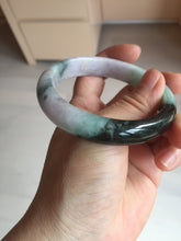 Load image into Gallery viewer, 59mm Certified Type A 100% Natural sunny green dark green purple Jadeite Jade bangle BP99-4054
