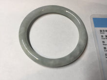 Load image into Gallery viewer, 55mm Certified Type A 100% Natural light green round cut Jadeite Jade bangle F140-8162
