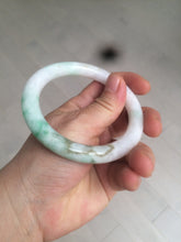 Load image into Gallery viewer, 58mm certified 100% natural sunny green/white/brown round cut jadeite jade bangle AX102-5430
