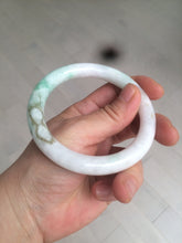 Load image into Gallery viewer, 58mm certified 100% natural sunny green/white/brown round cut jadeite jade bangle AX102-5430
