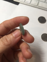 Load image into Gallery viewer, 15.7mm Type A 100% Natural icy watery green Jadeite Jade Safety Guardian Button donuts Pendant PC113
