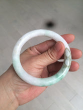 Load image into Gallery viewer, 58mm certified 100% natural sunny green/white/brown round cut jadeite jade bangle AX102-5430
