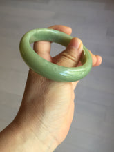 Load image into Gallery viewer, 56.4mm certified 100% Natural green/yellow nephrite Hetian Jade bangle HF79-8445
