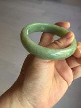 Load image into Gallery viewer, 56.4mm certified 100% Natural green/yellow nephrite Hetian Jade bangle HF79-8445
