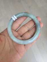 Load image into Gallery viewer, 54mm Certified Type A 100% Natural  light green round cut Jadeite Jade bangle Y161-2850
