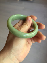 Load image into Gallery viewer, 56.4mm certified 100% Natural green/yellow nephrite Hetian Jade bangle HF79-8445
