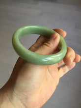 Load image into Gallery viewer, 56.4mm certified 100% Natural green/yellow nephrite Hetian Jade bangle HF79-8445
