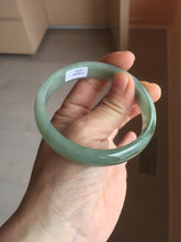 Load image into Gallery viewer, 58.3mm certificated Type A 100% Natural oily dark green Jadeite Jade bangle AJ78-8578
