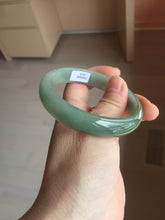 Load image into Gallery viewer, 58.3mm certificated Type A 100% Natural oily dark green Jadeite Jade bangle AJ78-8578
