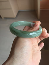 Load image into Gallery viewer, 58.3mm certificated Type A 100% Natural oily dark green Jadeite Jade bangle AJ78-8578
