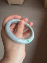 Load image into Gallery viewer, 60mm certified Type A 100% Natural sunny green gray white Jadeite Jade bangle AQ90-2854
