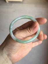 Load image into Gallery viewer, 48mm certified 100% natural Type A light green purple slim oval jadeite jade bangle PB207-2839
