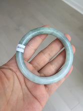 Load image into Gallery viewer, 54mm Certified Type A 100% Natural  light green round cut Jadeite Jade bangle Y161-2850
