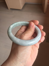 Load image into Gallery viewer, 60mm certified Type A 100% Natural sunny green gray white Jadeite Jade bangle AQ90-2854
