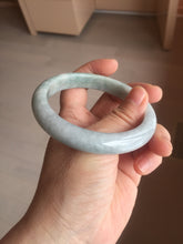 Load image into Gallery viewer, 60mm certified Type A 100% Natural sunny green gray white Jadeite Jade bangle AQ90-2854
