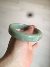 Load image into Gallery viewer, 57.6mm certified type A 100% Natural light green/gray square style Jadeite Jade bangle AX101-1509
