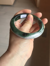 Load image into Gallery viewer, 58mm Certified 100% natural Type A dark green/purple Emerald Vale jadeite jade bangle PB93-8997
