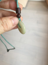 Load image into Gallery viewer, 23.8mm Type A 100% Natural light green yellow Jadeite Jade Safety Guardian Button donuts Pendant PC114
