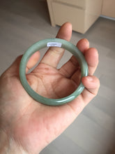 Load image into Gallery viewer, 58.3mm certificated Type A 100% Natural oily dark green Jadeite Jade bangle AJ78-8578
