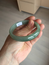 Load image into Gallery viewer, 58.3mm certificated Type A 100% Natural oily dark green Jadeite Jade bangle AJ78-8578
