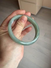 Load image into Gallery viewer, 58.3mm certificated Type A 100% Natural oily dark green Jadeite Jade bangle AJ78-8578
