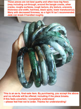 Load image into Gallery viewer, Sale! 56-62mm 100% Natural dark green light green purple white jadeite jade bangle group A61(add on item))
