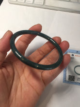 Load image into Gallery viewer, 56.5mm Certified Type A 100% Natural icy watery spring-water green/blue/gray Guatemala slim round cut Jadeite bangle PA138-8852
