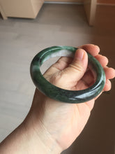 Load image into Gallery viewer, 58mm Certified 100% natural Type A dark green/purple Emerald Vale jadeite jade bangle PB93-8997
