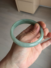 Load image into Gallery viewer, 58.3mm certificated Type A 100% Natural oily dark green Jadeite Jade bangle AJ78-8578
