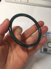 Load image into Gallery viewer, 56.5mm Certified Type A 100% Natural icy watery spring-water green/blue/gray Guatemala slim round cut Jadeite bangle PA138-8852
