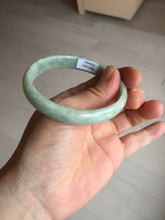 Load image into Gallery viewer, 52mm certified Type A 100% Natural light green oval Jadeite Jade bangle BM94-4461
