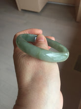 Load image into Gallery viewer, 57.6mm certificated Type A 100% Natural oily dark green/gray Jadeite Jade bangle AJ77-8579
