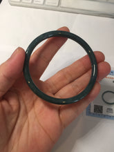 Load image into Gallery viewer, 56.5mm Certified Type A 100% Natural icy watery spring-water green/blue/gray Guatemala slim round cut Jadeite bangle PA138-8852
