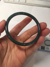 Load image into Gallery viewer, 56.5mm Certified Type A 100% Natural icy watery spring-water green/blue/gray Guatemala slim round cut Jadeite bangle PA138-8852
