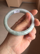 Load image into Gallery viewer, 60mm certified Type A 100% Natural sunny green gray white Jadeite Jade bangle AQ90-2854
