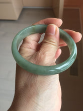 Load image into Gallery viewer, 57.6mm certificated Type A 100% Natural oily dark green/gray Jadeite Jade bangle AJ77-8579
