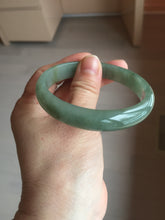 Load image into Gallery viewer, 57.6mm certificated Type A 100% Natural oily dark green/gray Jadeite Jade bangle AJ77-8579
