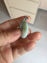 Load image into Gallery viewer, 23.5-27.7mm 100% Natural apple green/white jadeite Jade Safety Guardian Button(donut) Pendant group BK112
