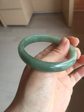 Load image into Gallery viewer, 57.6mm certificated Type A 100% Natural oily dark green/gray Jadeite Jade bangle AJ77-8579
